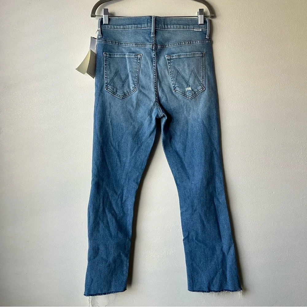 NWT MOTHER Denim The Insider Crop Step Fray Jeans Thrilling Shots_4